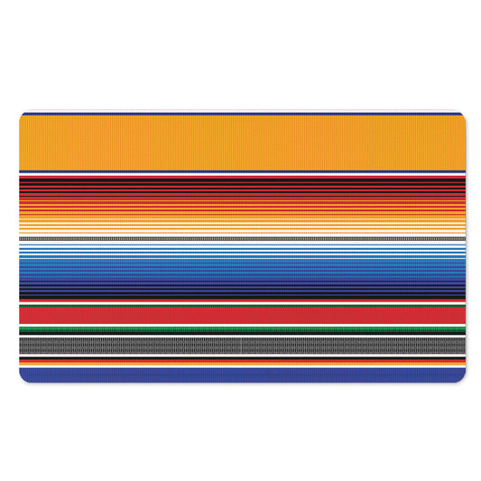 Ethnic Serape Blanket Stripe Print Polyester Doormat