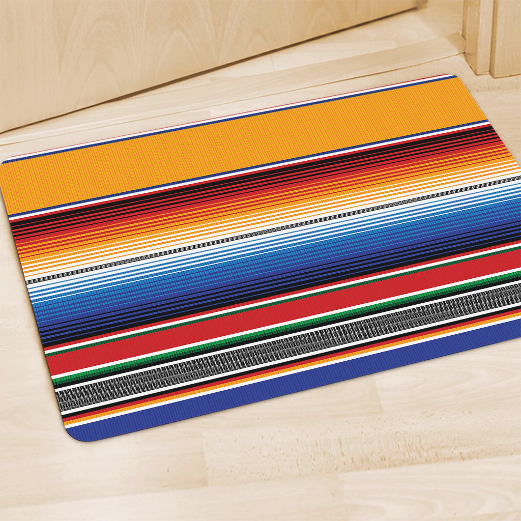 Ethnic Serape Blanket Stripe Print Polyester Doormat