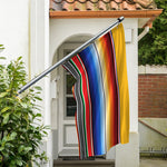 Ethnic Serape Blanket Stripe Print Polyester Flag
