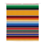 Ethnic Serape Blanket Stripe Print Polyester Shower Curtain
