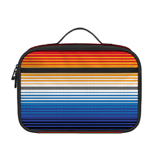 Ethnic Serape Blanket Stripe Print Portable Lunch Bag