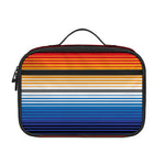 Ethnic Serape Blanket Stripe Print Portable Lunch Bag