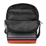 Ethnic Serape Blanket Stripe Print Rectangular Crossbody Bag