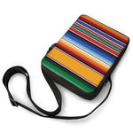Ethnic Serape Blanket Stripe Print Rectangular Crossbody Bag
