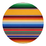 Ethnic Serape Blanket Stripe Print Round Blanket