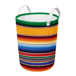 Ethnic Serape Blanket Stripe Print Round Laundry Basket