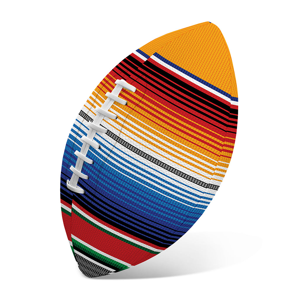 Ethnic Serape Blanket Stripe Print Rugby Ball