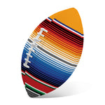 Ethnic Serape Blanket Stripe Print Rugby Ball