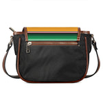 Ethnic Serape Blanket Stripe Print Saddle Bag
