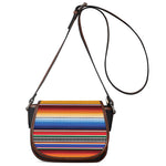 Ethnic Serape Blanket Stripe Print Saddle Bag