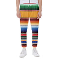 Ethnic Serape Blanket Stripe Print Joggers