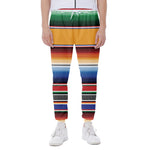 Ethnic Serape Blanket Stripe Print Scuba Joggers