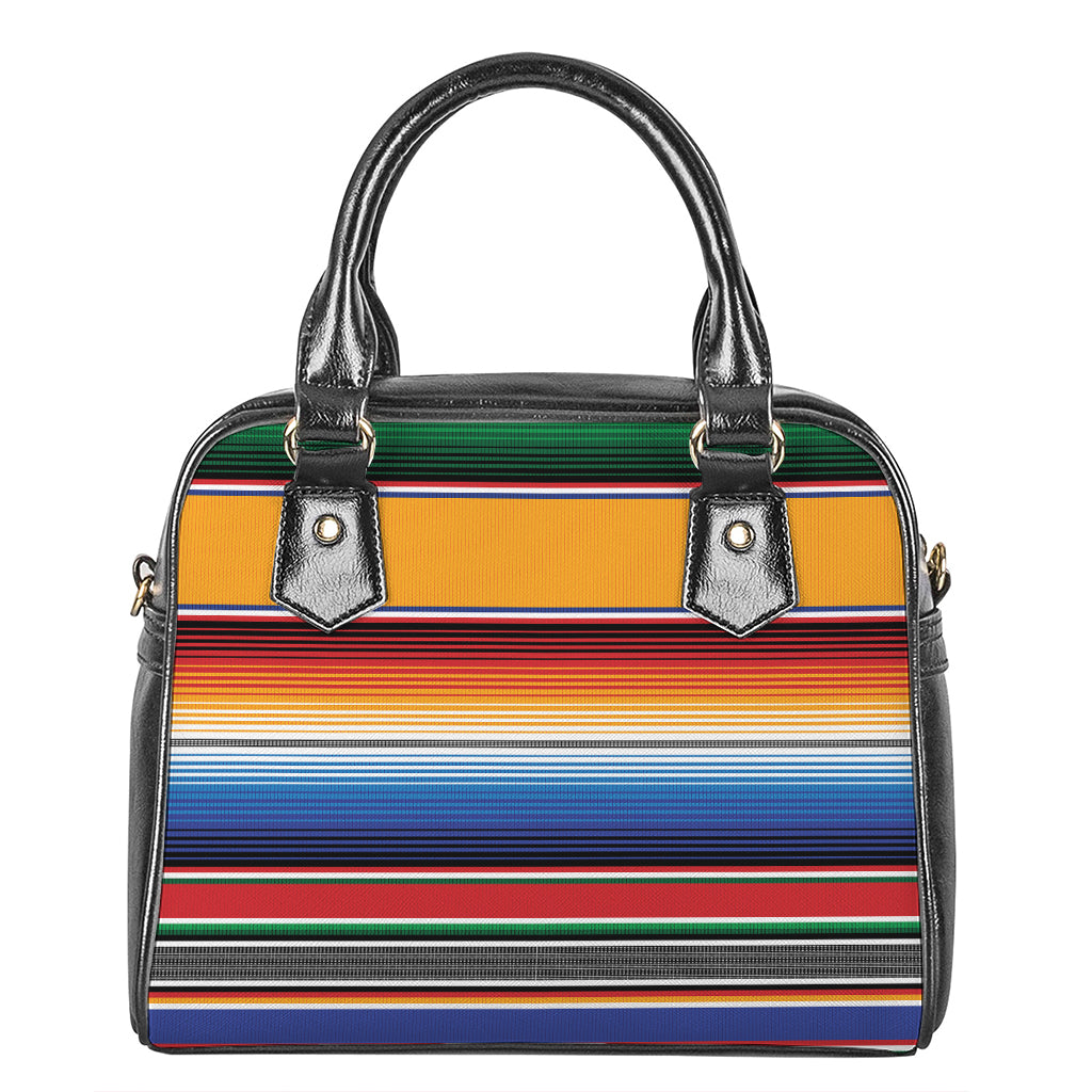 Ethnic Serape Blanket Stripe Print Shoulder Handbag