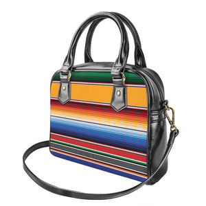 Ethnic Serape Blanket Stripe Print Shoulder Handbag