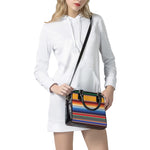 Ethnic Serape Blanket Stripe Print Shoulder Handbag