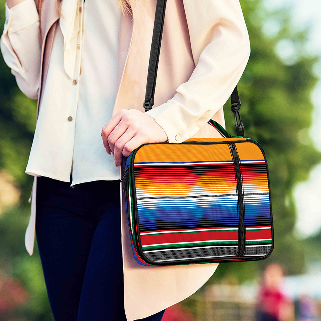 Ethnic Serape Blanket Stripe Print Shoulder Strap Bible Bag