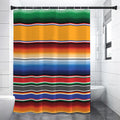 Ethnic Serape Blanket Stripe Print Shower Curtain