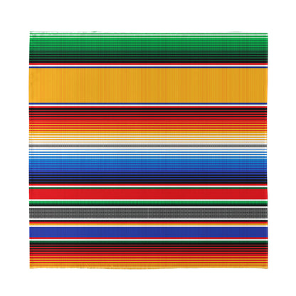 Ethnic Serape Blanket Stripe Print Silk Bandana