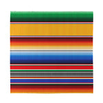 Ethnic Serape Blanket Stripe Print Silk Bandana