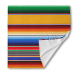 Ethnic Serape Blanket Stripe Print Silk Bandana
