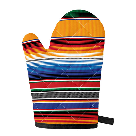 Ethnic Serape Blanket Stripe Print Single Oven Mitt
