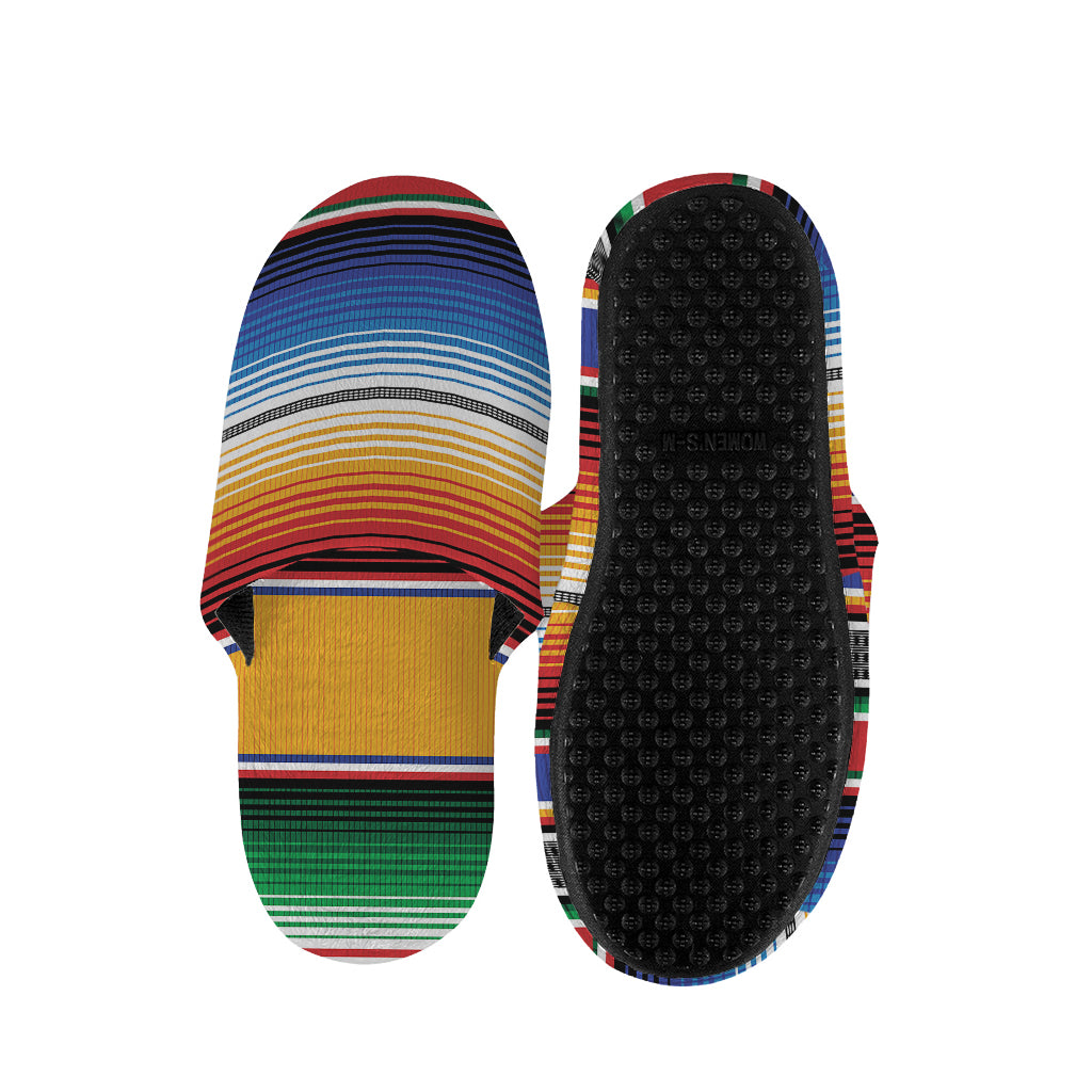 Ethnic Serape Blanket Stripe Print Slippers