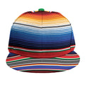 Ethnic Serape Blanket Stripe Print Snapback Cap