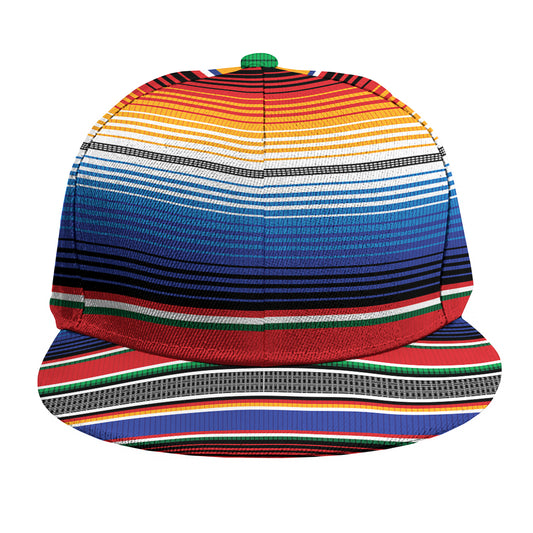 Ethnic Serape Blanket Stripe Print Snapback Cap
