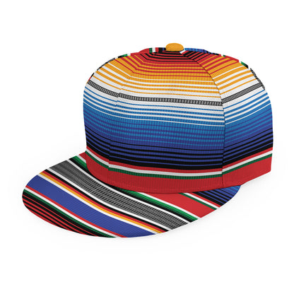 Ethnic Serape Blanket Stripe Print Snapback Cap