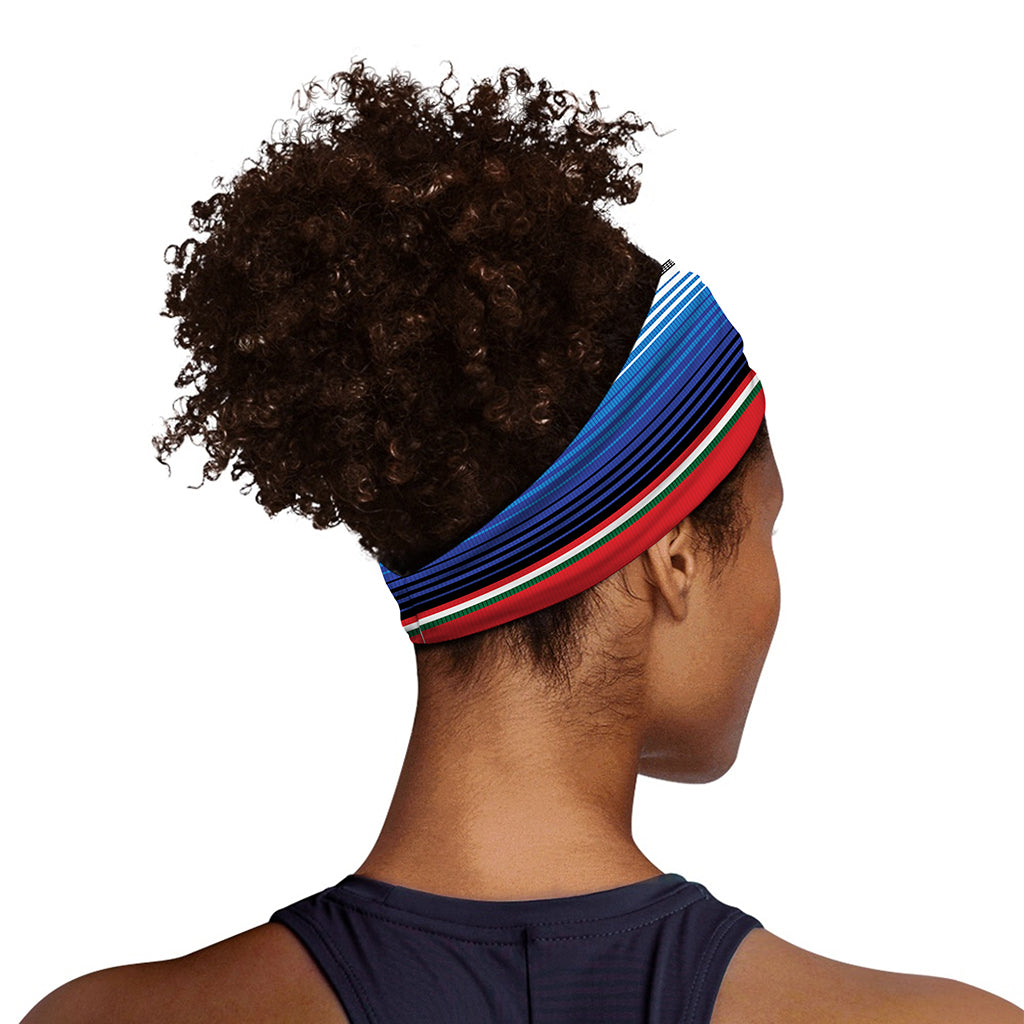Ethnic Serape Blanket Stripe Print Sports Headband