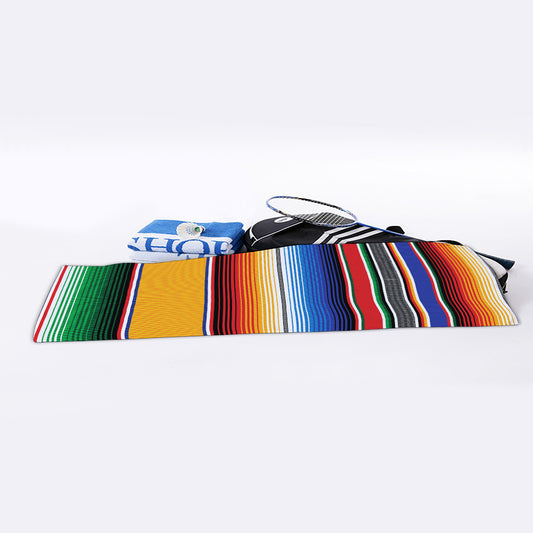 Ethnic Serape Blanket Stripe Print Sports Towel