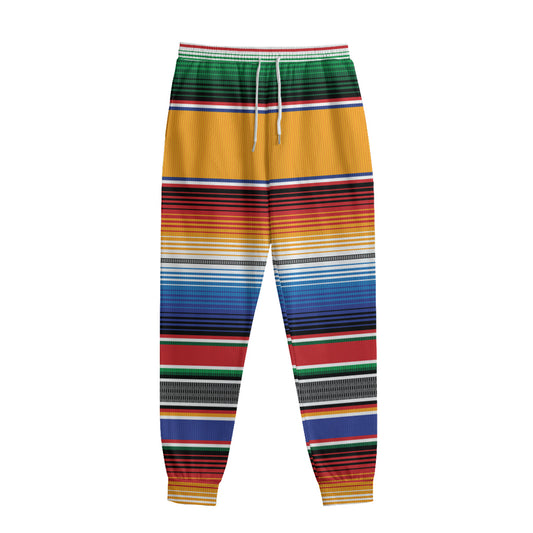Ethnic Serape Blanket Stripe Print Sweatpants