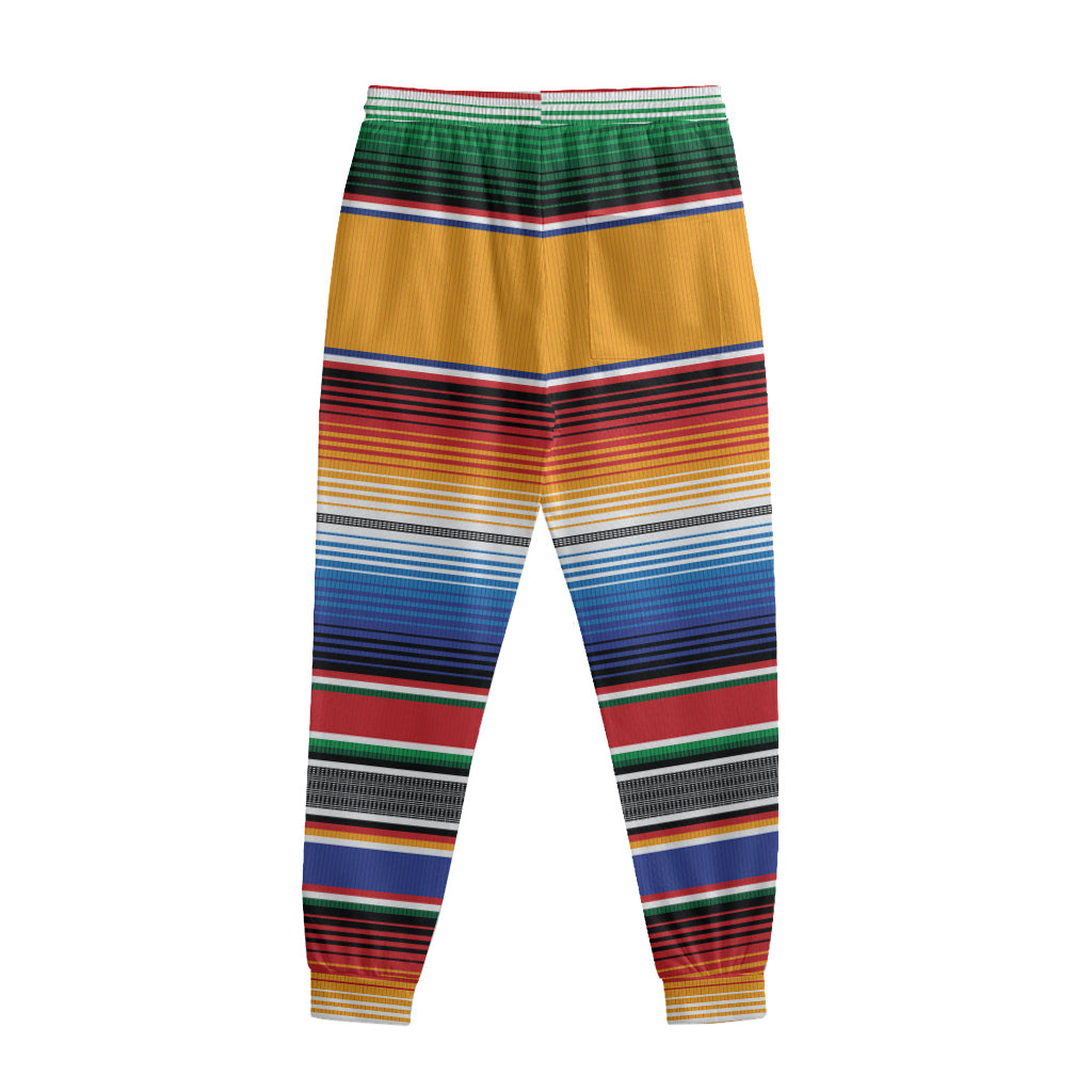Ethnic Serape Blanket Stripe Print Sweatpants