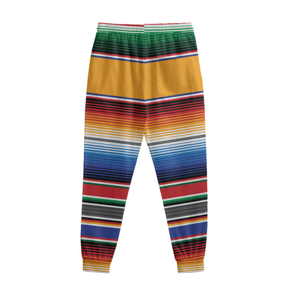 Ethnic Serape Blanket Stripe Print Sweatpants