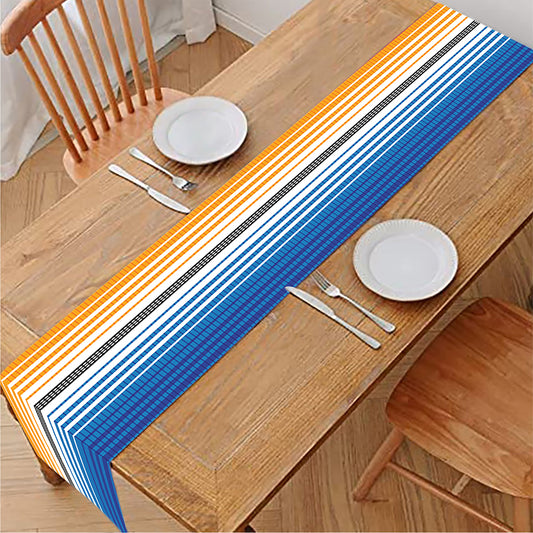Ethnic Serape Blanket Stripe Print Table Runner