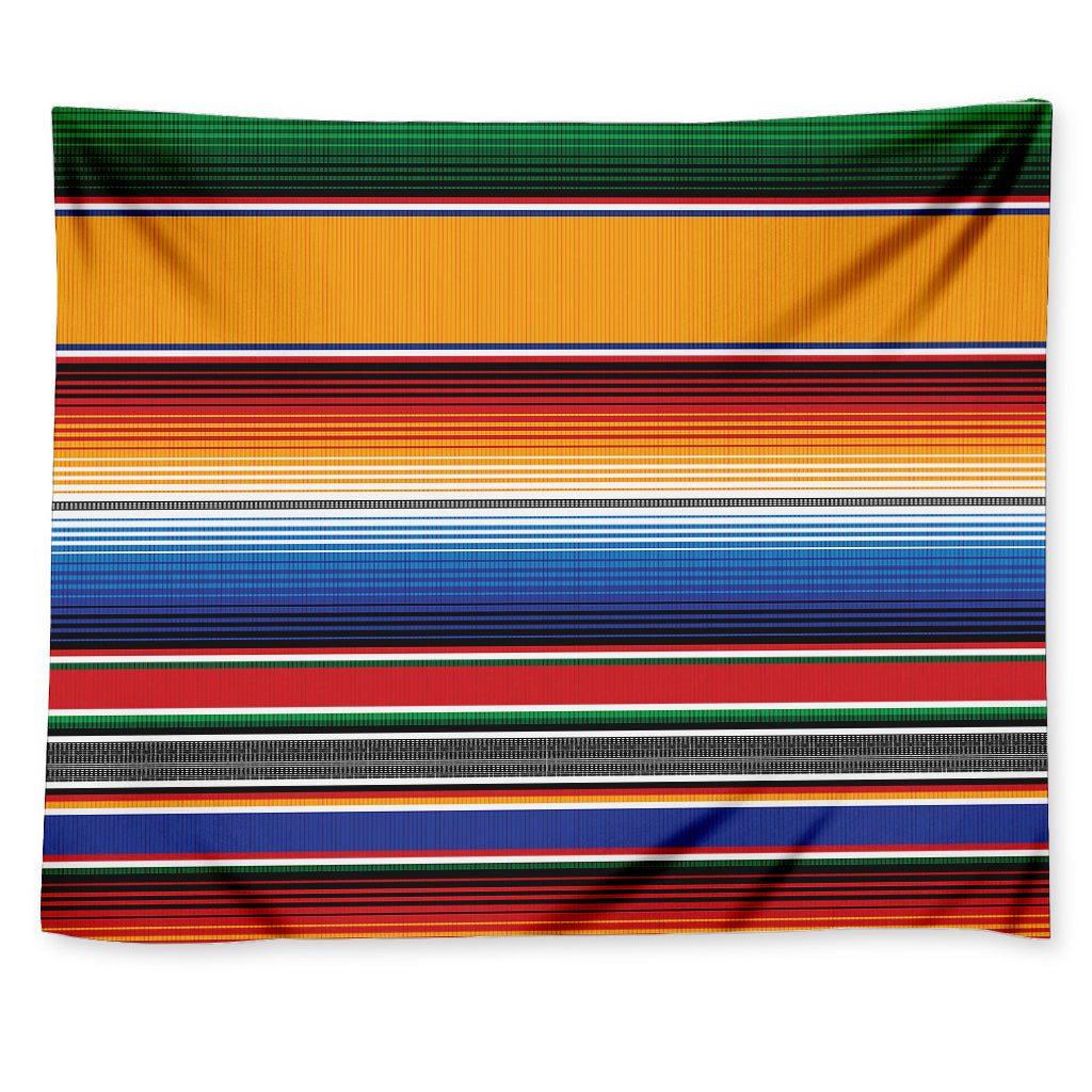 Ethnic Serape Blanket Stripe Print Tapestry