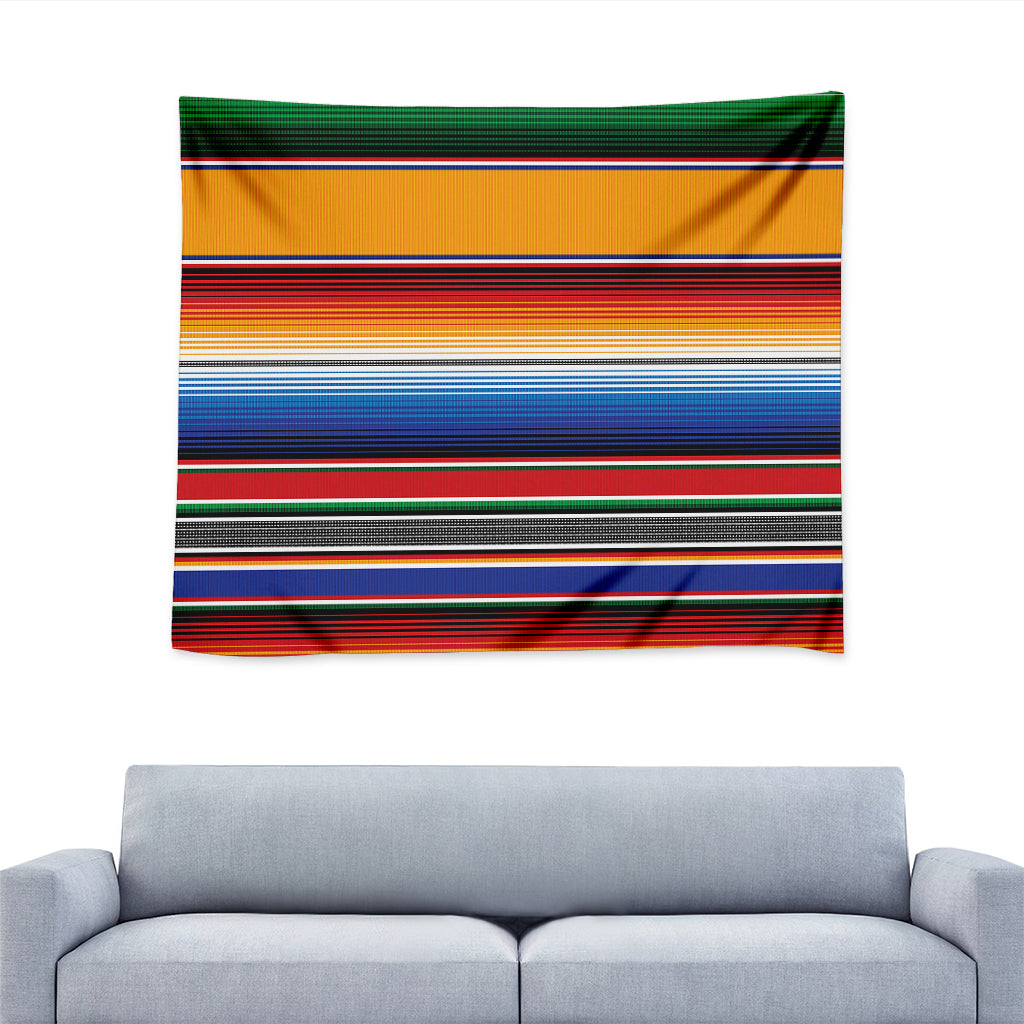 Ethnic Serape Blanket Stripe Print Tapestry