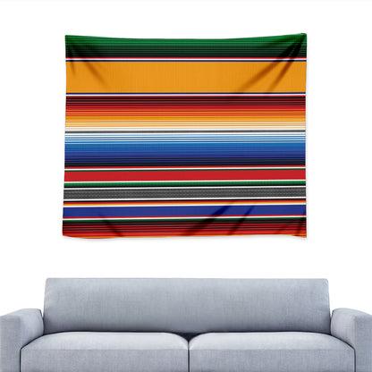 Ethnic Serape Blanket Stripe Print Tapestry
