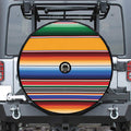 Ethnic Serape Blanket Stripe Print Tire Cover With Camera Hole