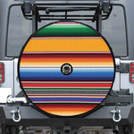 Ethnic Serape Blanket Stripe Print Tire Cover With Camera Hole