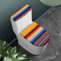 Ethnic Serape Blanket Stripe Print Toilet Lid And Tank Cover Set