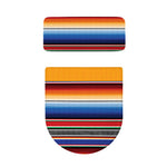 Ethnic Serape Blanket Stripe Print Toilet Lid And Tank Cover Set