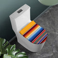 Ethnic Serape Blanket Stripe Print Toilet Lid Cover