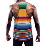 Ethnic Serape Blanket Stripe Print Training Tank Top