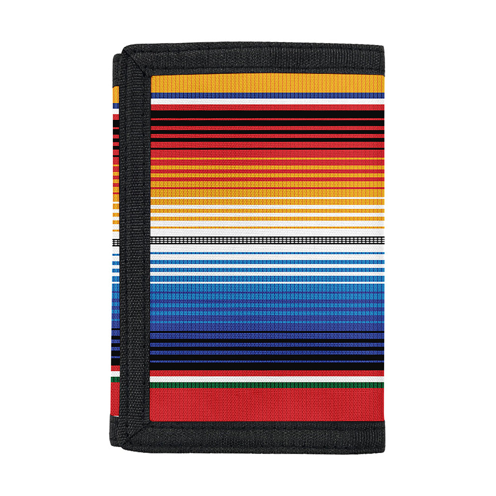 Ethnic Serape Blanket Stripe Print Trifold Wallet