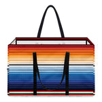 Ethnic Serape Blanket Stripe Print Utility Tote Bag