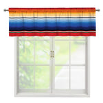 Ethnic Serape Blanket Stripe Print Window Valance