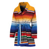 Ethnic Serape Blanket Stripe Print Women's Bathrobe