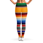 Ethnic Serape Blanket Stripe Print Women's Leggings