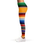 Ethnic Serape Blanket Stripe Print Women's Leggings